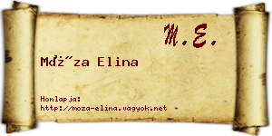 Móza Elina névjegykártya